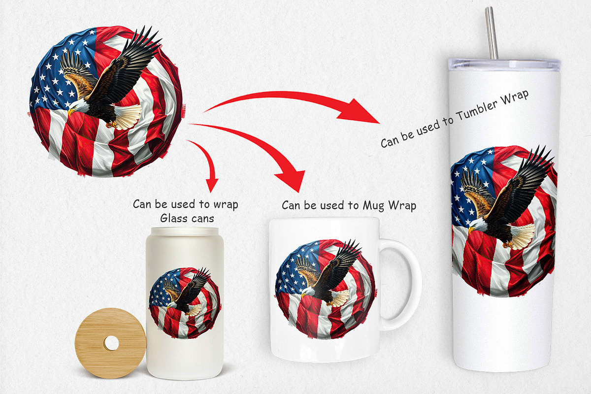 Eagle 4th of July Clipart, a Graphic by Artnoy (Photo 4 of 5)