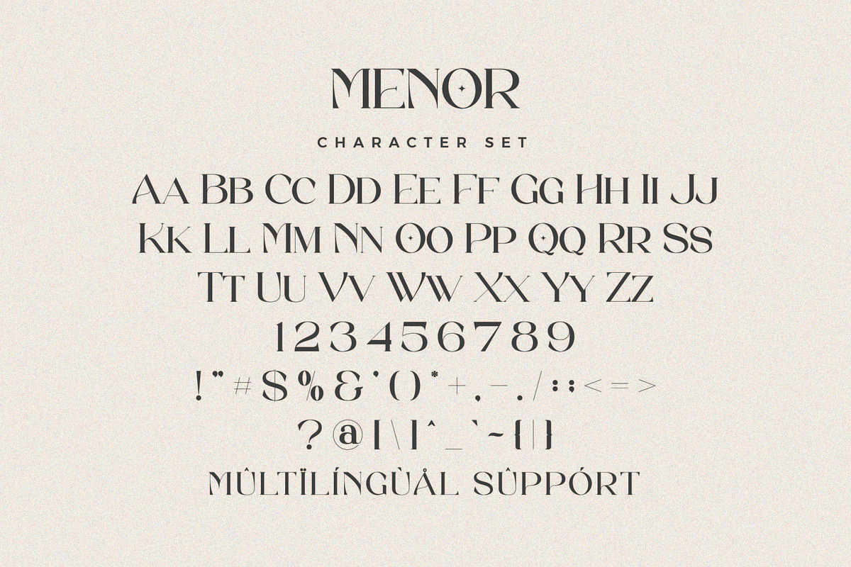 Menor - Stylish Serif Font, a Serif Font by Aqeel_Art (Photo 10 of 10)