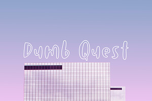 Dumb Quest Handwritten Outline Font