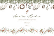 Boho‑Nordic Christmas Watercolor Set, a Seasonal Illustration by LenArt (Thumbnail 12 of 17)