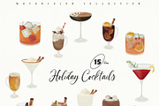 Holiday Cocktails Recipe Card Set, a Food Illustration by Sunshine Art (Thumbnail 2 of 12)