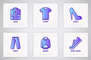 Clothes | 16 Thin Line Icons Set, an Outline Icon by Alex Blogoodf (Thumbnail 4 of 7)