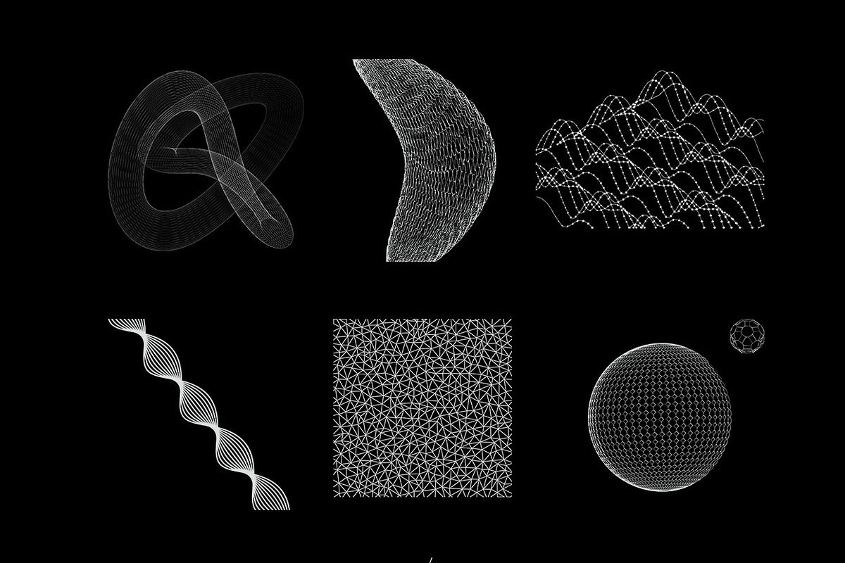30 Wireframe Vectors, a Decorative Illustration by DesignerCandies (Photo 8 of 12)