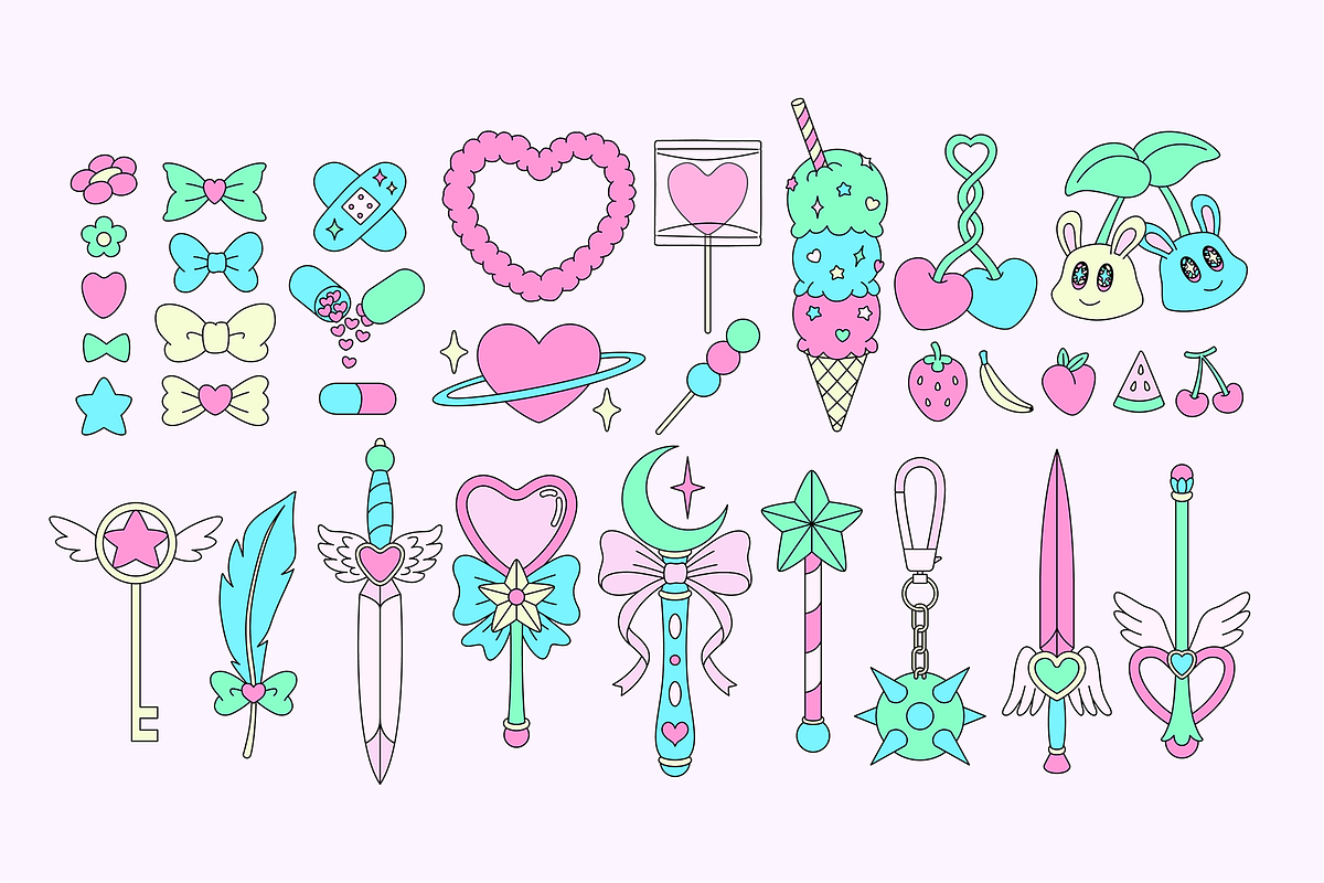 Magical Kawaiicore Illustration Pack, an Object Illustration by The Isian (Photo 4 of 12)