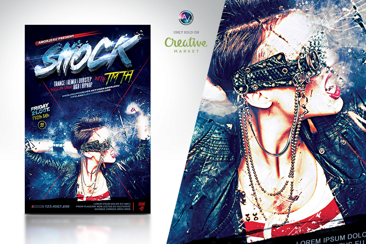 Shock Flyer Template, a Flyer Template by Amorjesu.com (Photo 1 of 4)