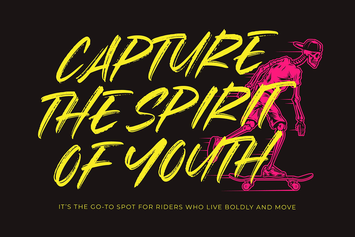 Broken Khemory Display Brush Font, a Script Font by Letterena Studios Script (Photo 8 of 15)