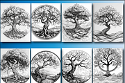 Tree Mandala Coloring Book for Adult, an Animal Illustration by Design Home (Thumbnail 5 of 7)