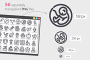 Pregnancy Line Icons Set, an Outline Icon by Voysla's Shop (Thumbnail 3 of 4)
