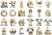Watercolor Rustic Easter Clipart, an Illustration by Sublimation Artist (Thumbnail 3 of 7)