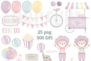 Pastel Circus Clipart, a Decorative Illustration by Articlips (Thumbnail 3 of 3)