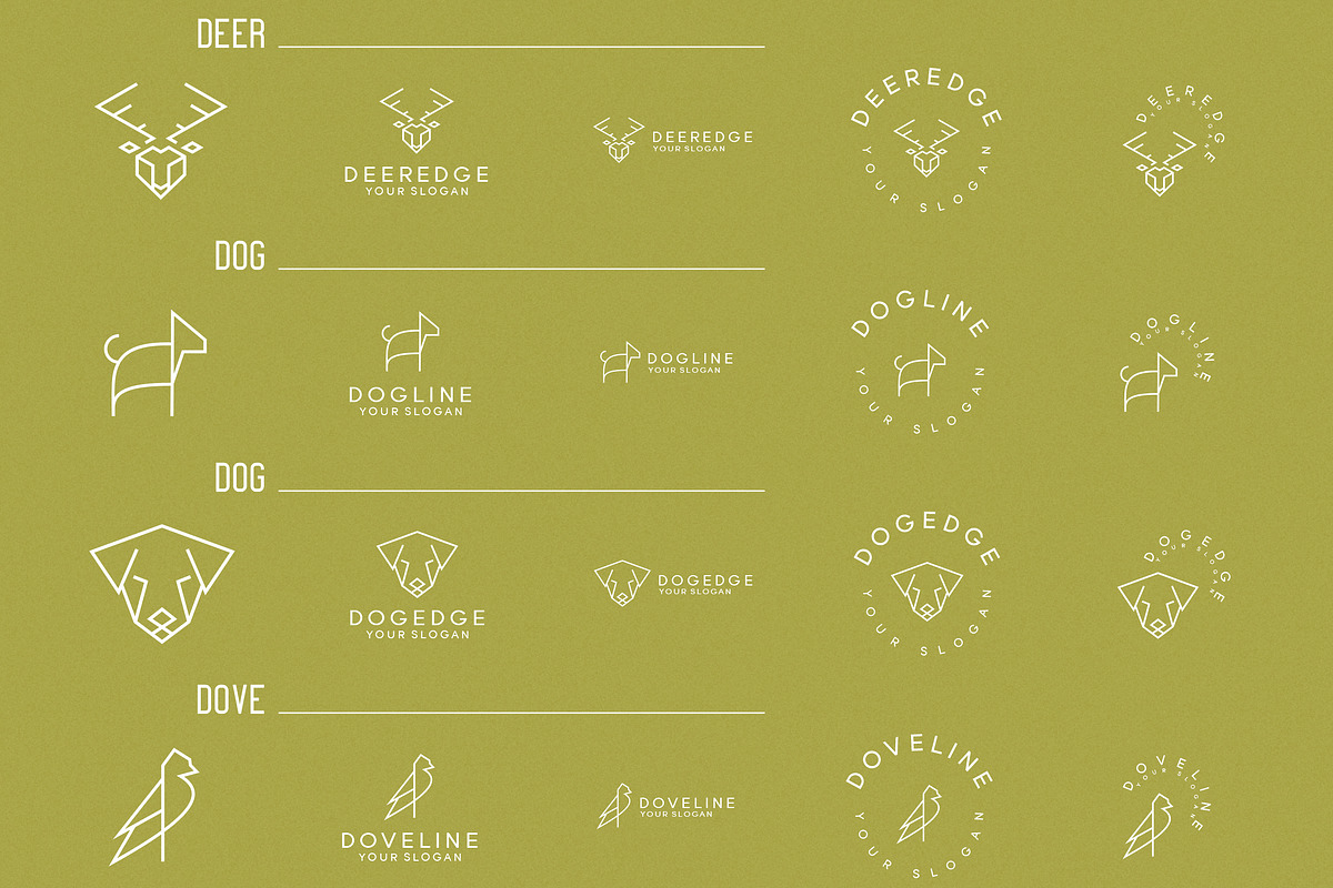 116 Geometric Animal Logos -30%, a Branding & Logo Template by VP Fonts (Photo 5 of 11)