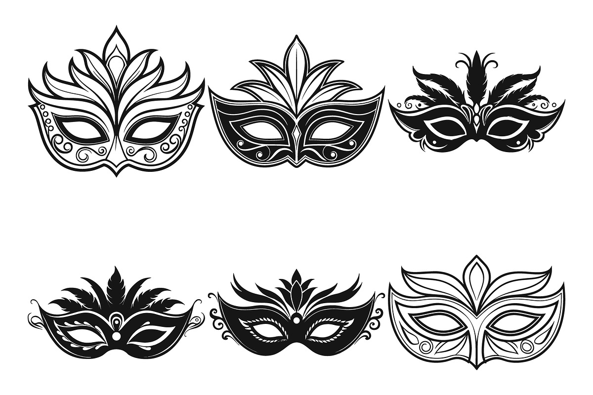 Masquerade masks perfect vectors, an Object Graphic by Billah Hub