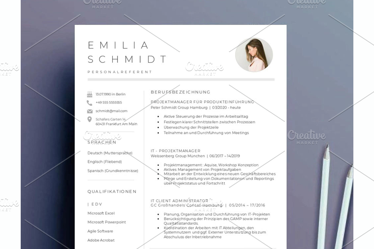 Bewerbungsvorlagen Word Lebenslauf, a Resume Template by Climbwithelevator (Photo 1 of 10)