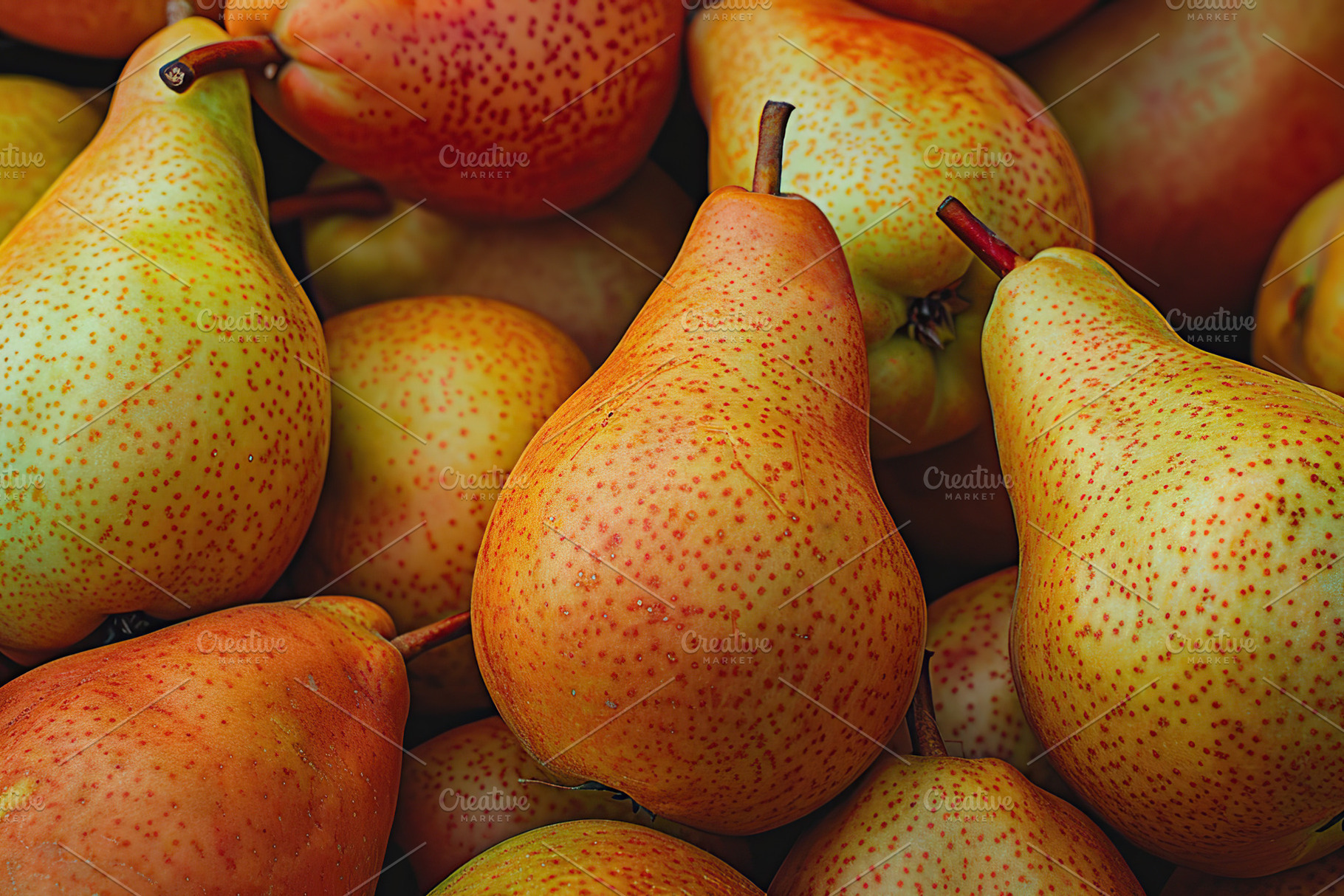 Red pears background, a Food & Drink Photo by AlyaAnd