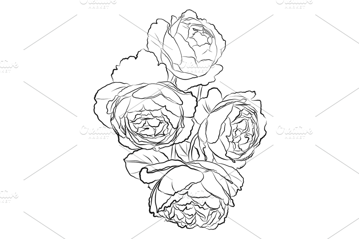 Outlined Flowers, an Object Graphic by VictoriaKStudio (Photo 4 of 4)