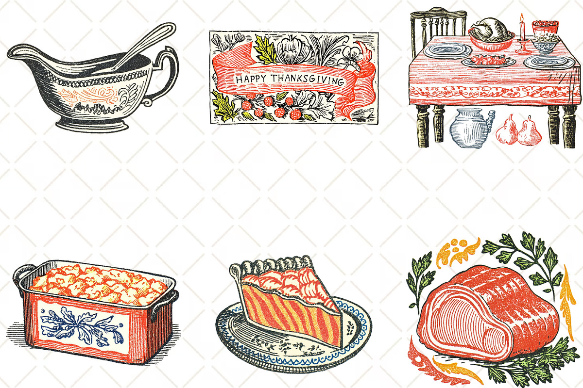 Hand Drawn Thanksgiving Clipart PNG, an Illustration by Black Bird Studio (Photo 6 of 6)