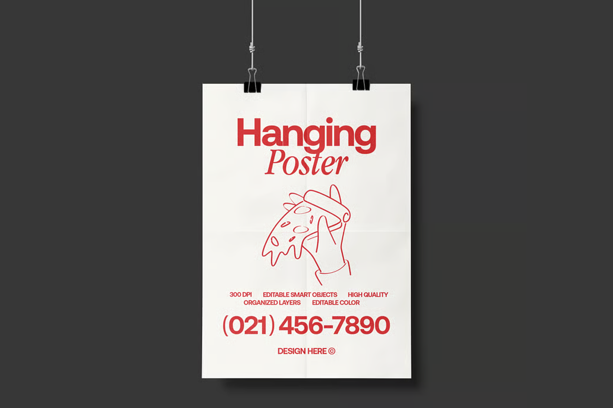 Poster Mockup 2 Views, an Advertising Mockup by graphicsauce (Photo 2 of 4)