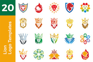 20 Logo Lion Templates Bundle