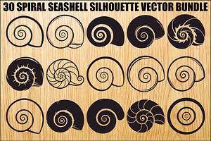 Spiral Seashell SVG Bundle, an Illustration by Gaye Art