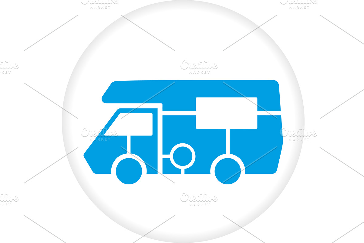 Blue Vector Icon sticker of the, an Icon by Illustrations&photos