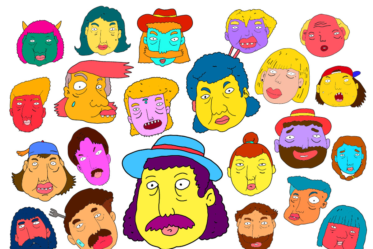 100 Cartoon Head Sticker, an Illustration by singpentinkhappy (Photo 8 of 9)