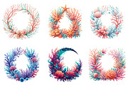 Watercolor Coral Reef Frames PNG, an Illustration by SinaCreation (Thumbnail 4 of 5)