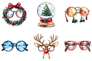 Winter Glasses Christmas Clipart, an Illustration by DreamArtGraphic (Thumbnail 2 of 5)
