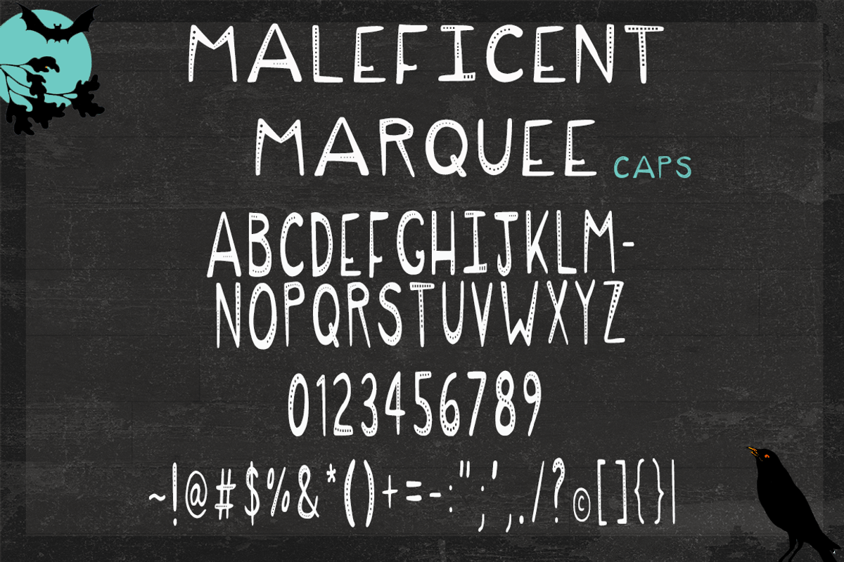 Maleficent Marquee Menacing Typeface preview 2