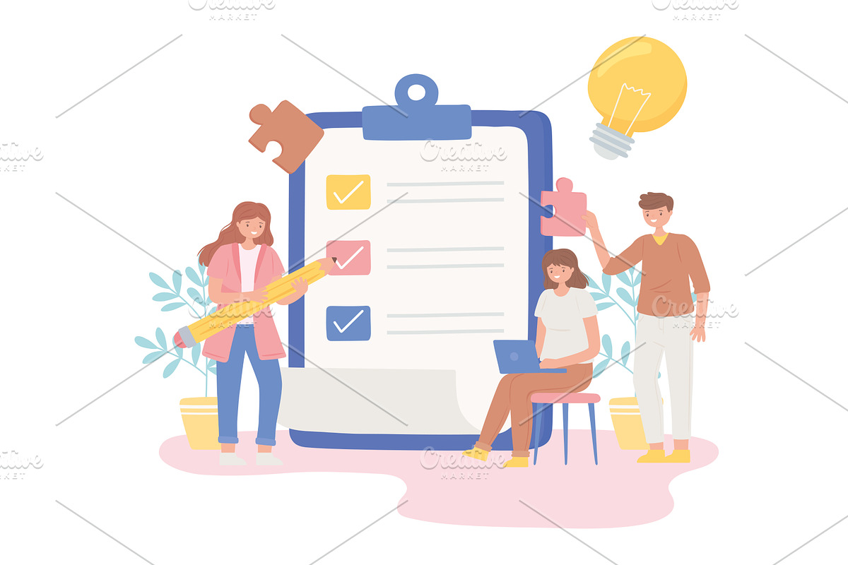 people teamwork cartoon, a Person Illustration by studiogstock