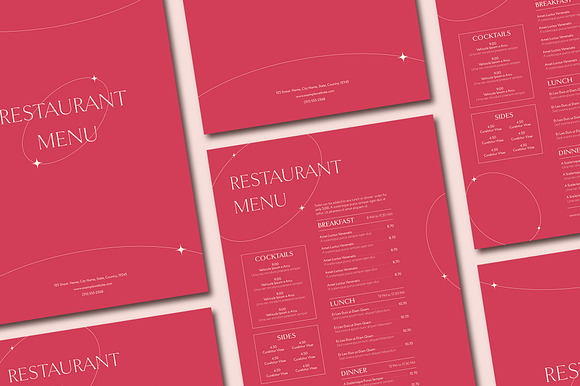 Red Minimal Restaurant Menu preview 2