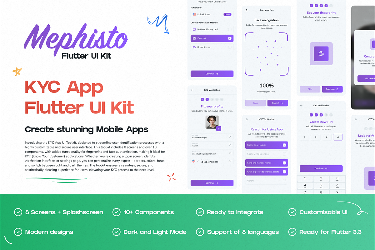 Mephisto - KYC APP UI KIT, an App Template by A7ALABS
