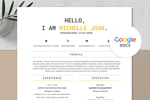 Google Docs Resume Template 2024