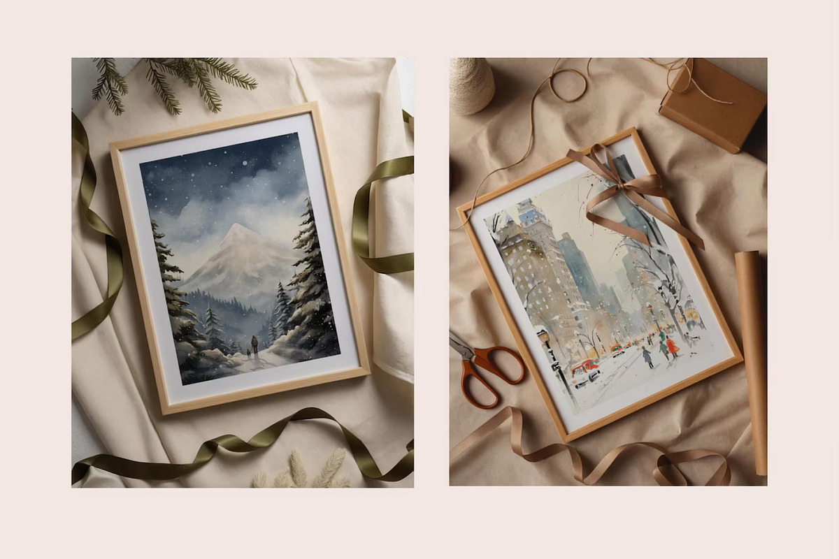 Bundle Christmas Frame 15 Mockups, a Merchandise Mockup by Tomasz Ganclerz (Photo 6 of 7)