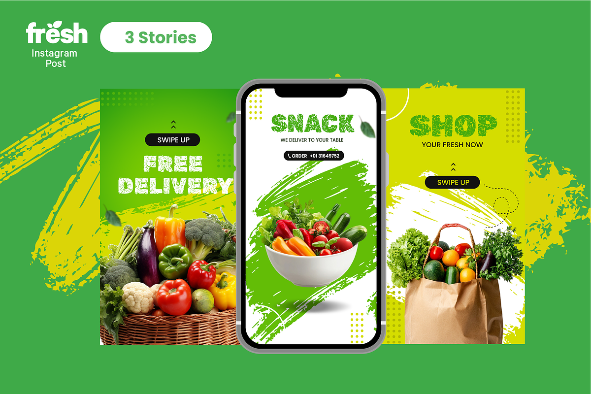 Fresh Instagram post template, a Social Media Template by Dqa (Photo 2 of 2)