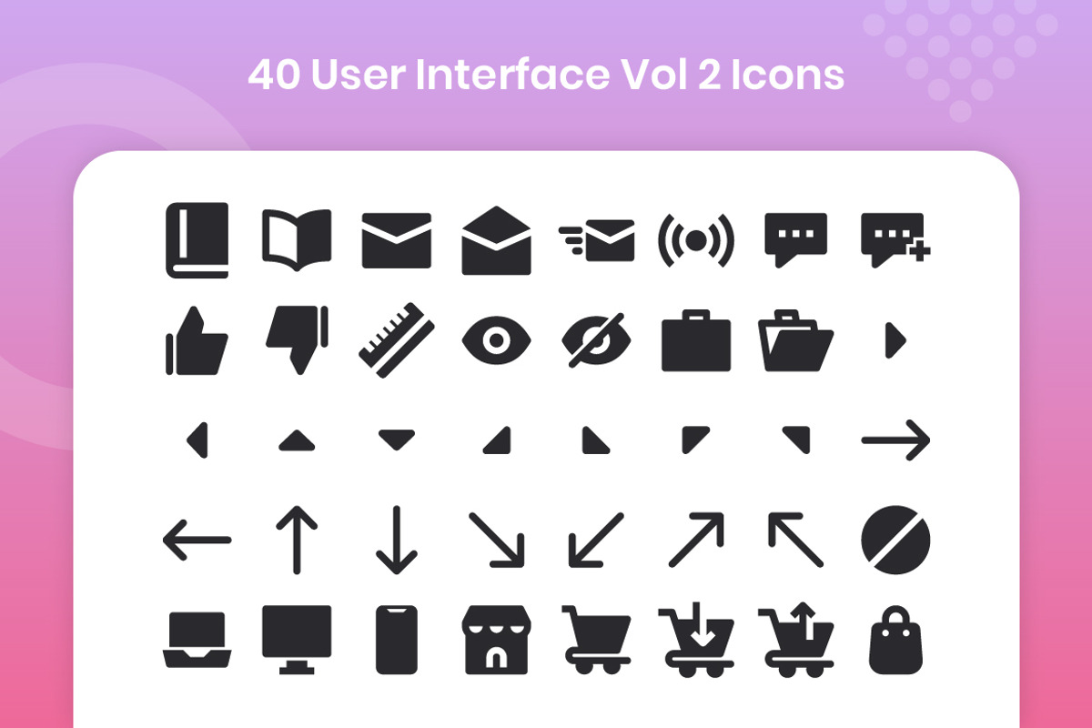 40 Interface Vol 2 - Glyph, a Solid Icon by Kmg Design (Photo 2 of 2)