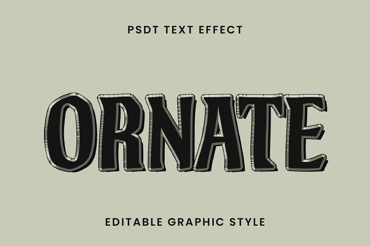 Baroque Outline Text Effect