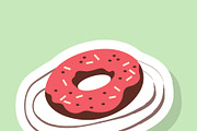 Hand painted bakery set stickers, a Food Illustration by okskukuruza (Thumbnail 3 of 3)