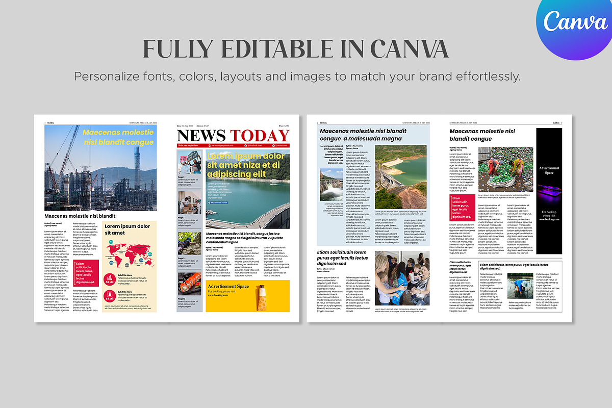 News Today Tabloid Newspaper, a Magazine Template by Oshin Design (Photo 3 of 5)