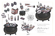 Cute Halloween Zombies Mega Bundle, a Seasonal Illustration by KaramfilaS (Thumbnail 8 of 15)