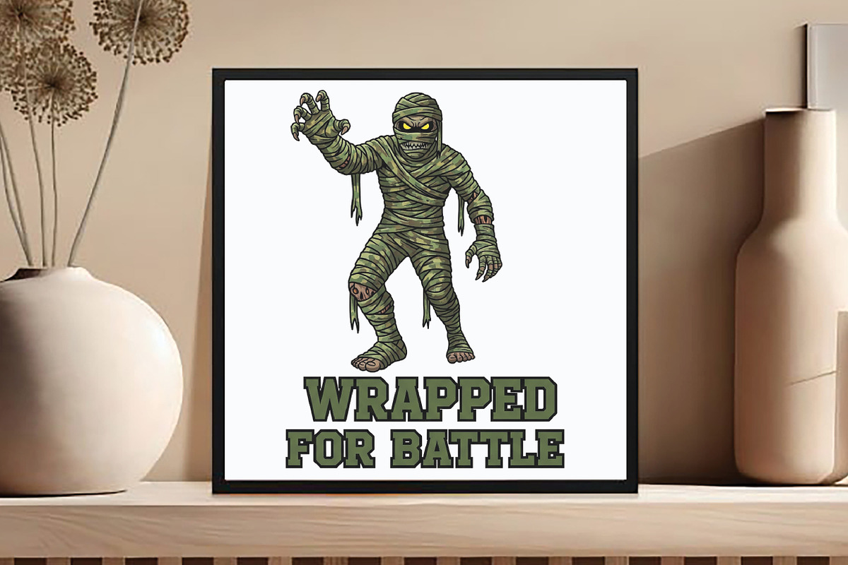 Camo Mummy Halloween Sublimation, an Illustration by DreamCafeArt (Photo 4 of 6)
