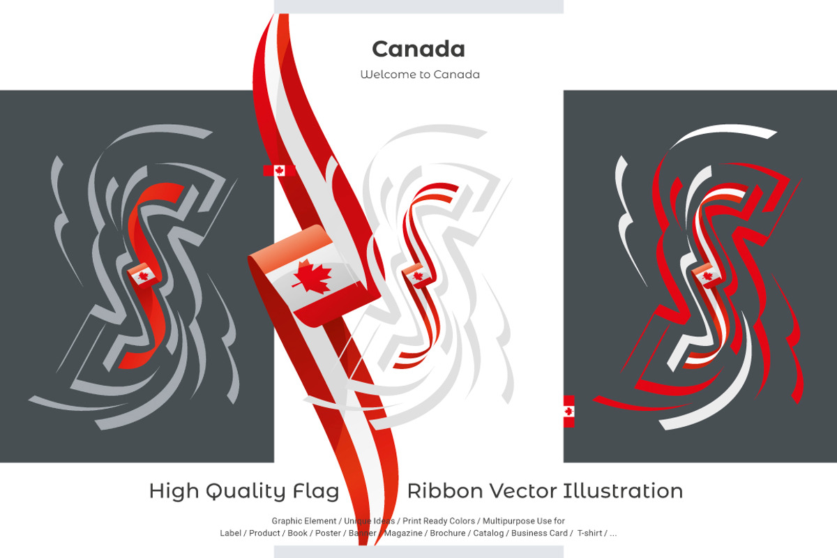 Canada flag ribbon vector, a Templates & Theme by Simbos (Photo 2 of 9)