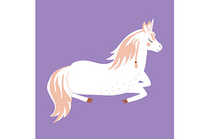 Cute sleeping unicorn cartoon, an Animal Illustration by Toltemara