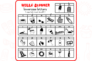 Summer Doodles - Dingbats Font