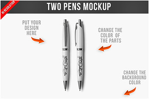 Two Pens Mockup PSD, a Pens & Pencil Mockup by Bruno's Shop