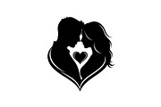 Couple Love Heart Silhouette Bundle, an Illustration by Amazin_art (Thumbnail 10 of 51)