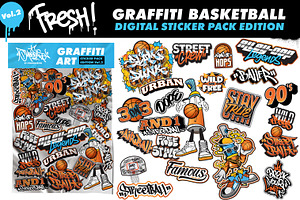 Basketball Graffiti Sticker Vol.2