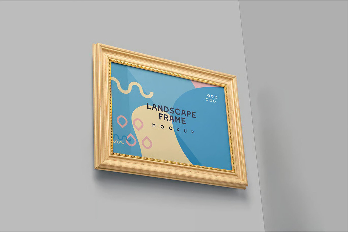 Landscape Wood Frame Mockups, an Advertising Mockup by megostudi0 (Photo 4 of 6)