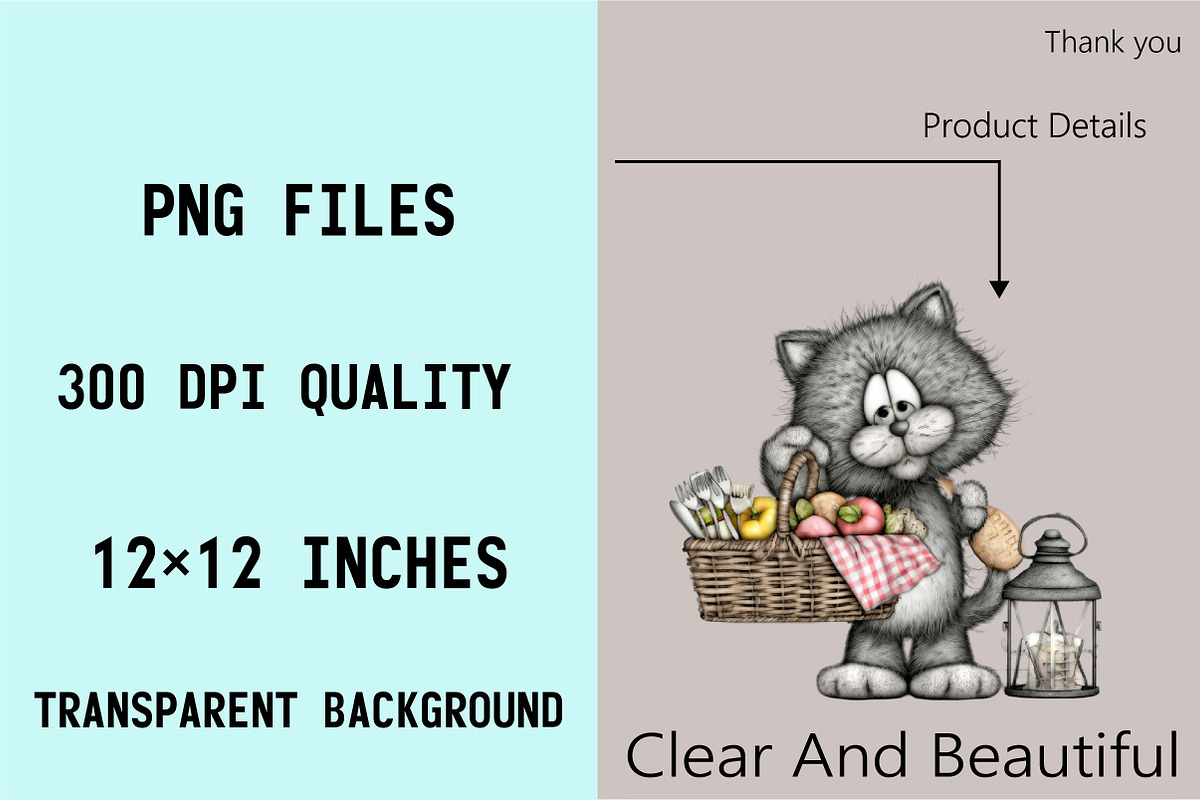 Gray Cat Clipart Bundle., an Illustration by SVGArt (Photo 7 of 9)