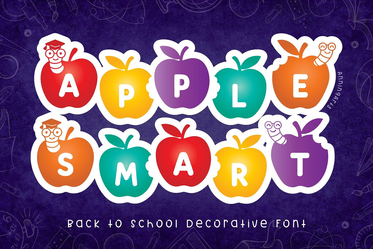 Apple Smart - Decorative Font, a Symbol Font by AnningArts (Photo 1 of 8)