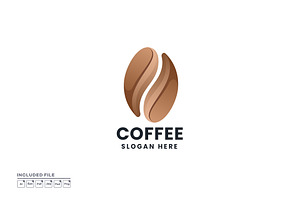 Coffee Gradient Logo Vector Icon